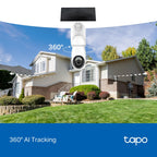 Tapo C660 KIT Solar-Powered Pan/Tilt Security Camera – 4K Wi-Fi Outdoor Smart Camera with AI Tracking & Solar Charging