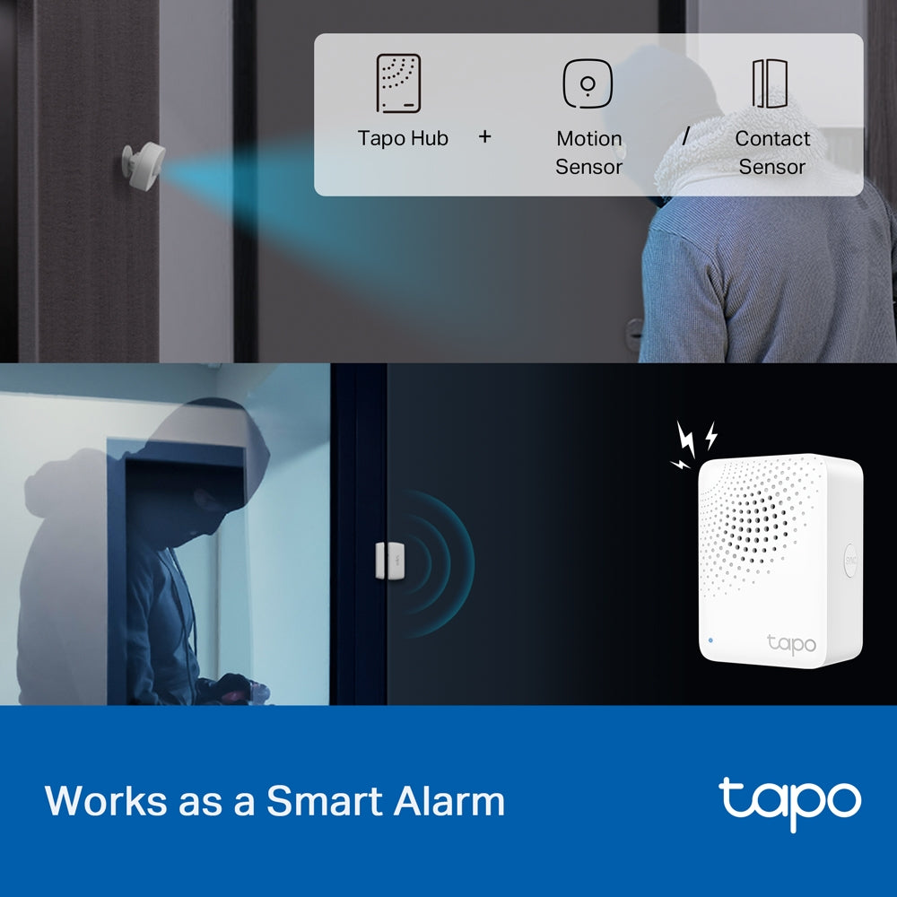 Tapo H100 Smart Hub with Chime – Smart Home Hub for Sensors, Alerts & Doorbell Notifications