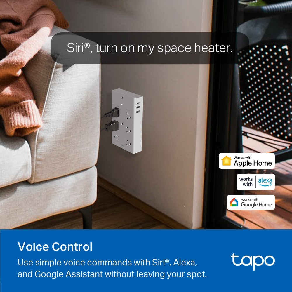 TP-Link Tapo P306 Smart Wi-Fi Outlet Extender – Multi Socket Power Strip with App & Voice Control