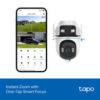 Tapo C545D Outdoor Dual-Lens Pan/Tilt Security Camera – 2K Smart Wi-Fi Camera with AI Tracking & Dual View Monitoring
