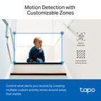 Tapo TC74 Pan/Tilt AI Home Security Wi-Fi Camera – Smart Motion Tracking Indoor Surveillance Camera