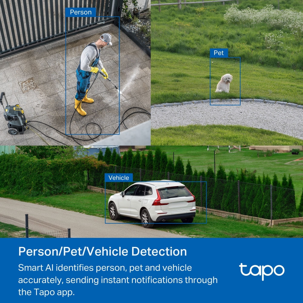 Tapo C530WS Outdoor Pan/Tilt Security Wi-Fi Camera – 3K Smart 5MP 360° AI Surveillance Camera with Color Night Vision