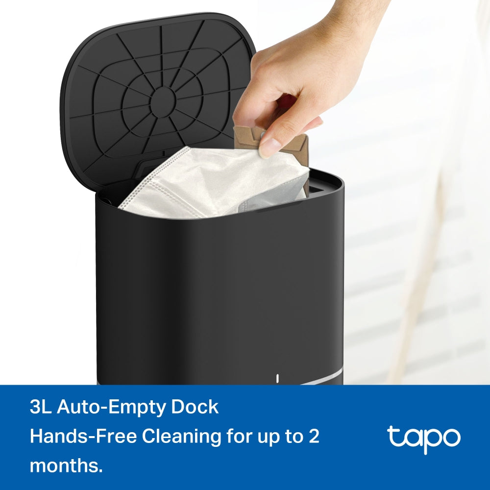 Tapo RV30 Max Plus Robot Vacuum & Mop – 5300Pa Hyper Suction with Smart Auto-Empty Dock