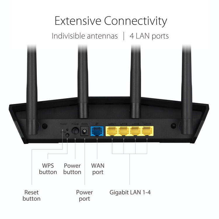 ASUS RT-AX57 AX3000 Dual Band WiFi 6 Router