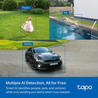 Tapo C425 KIT Solar-Powered Security Camera Kit – 2K QHD Wireless Outdoor Smart Camera with AI Detection & Color Night Vision
