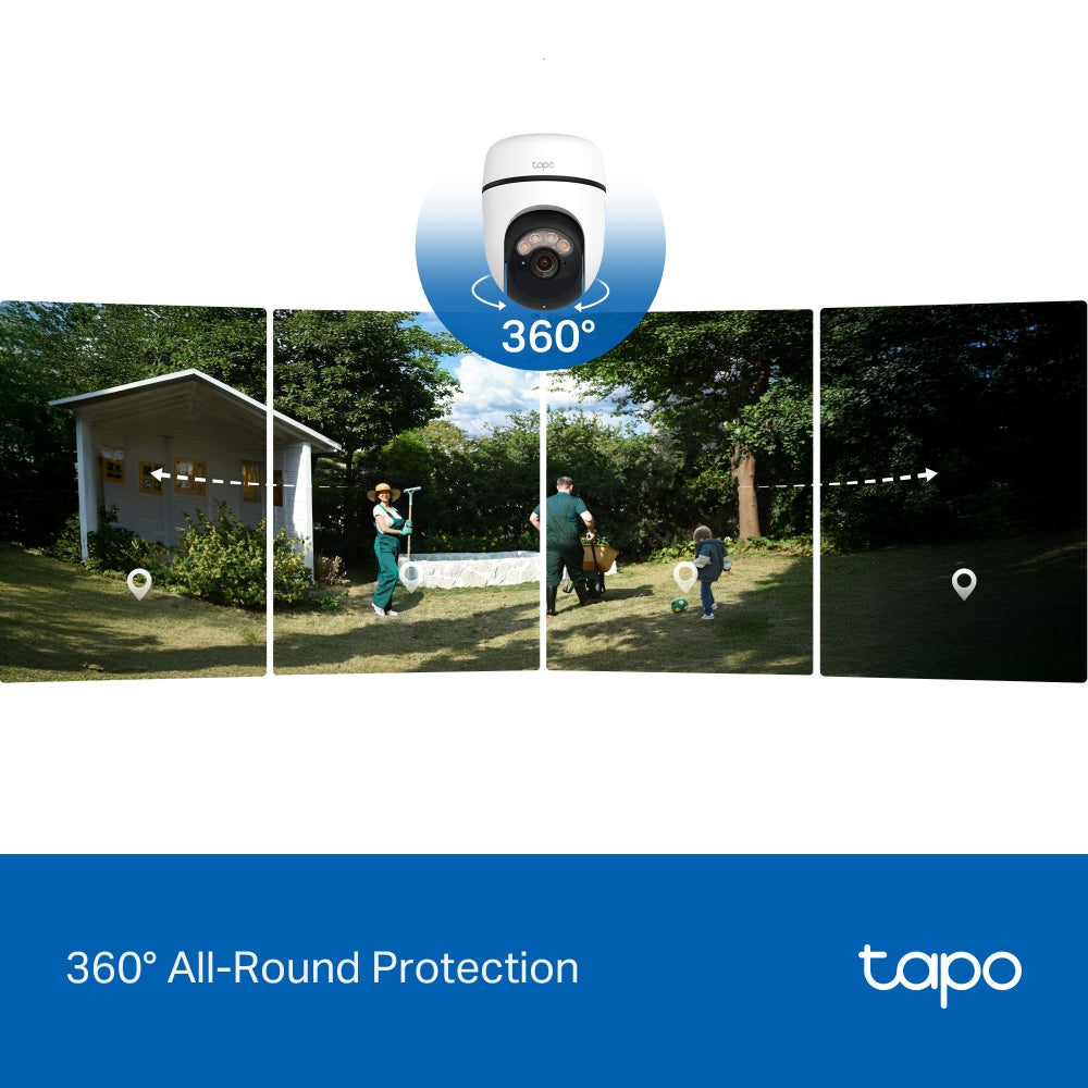 Tapo C630 KIT Solar-Powered Pan/Tilt Security Camera – 3K Wi-Fi Outdoor Smart Camera with AI Tracking & Solar Charging
