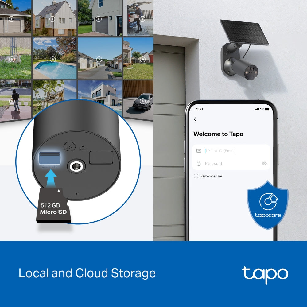 Tapo C411 KIT Solar-Powered Security Camera Kit – 2K Smart Wireless Outdoor Camera with AI Detection, Color Night Vision & Wire-Free Installation