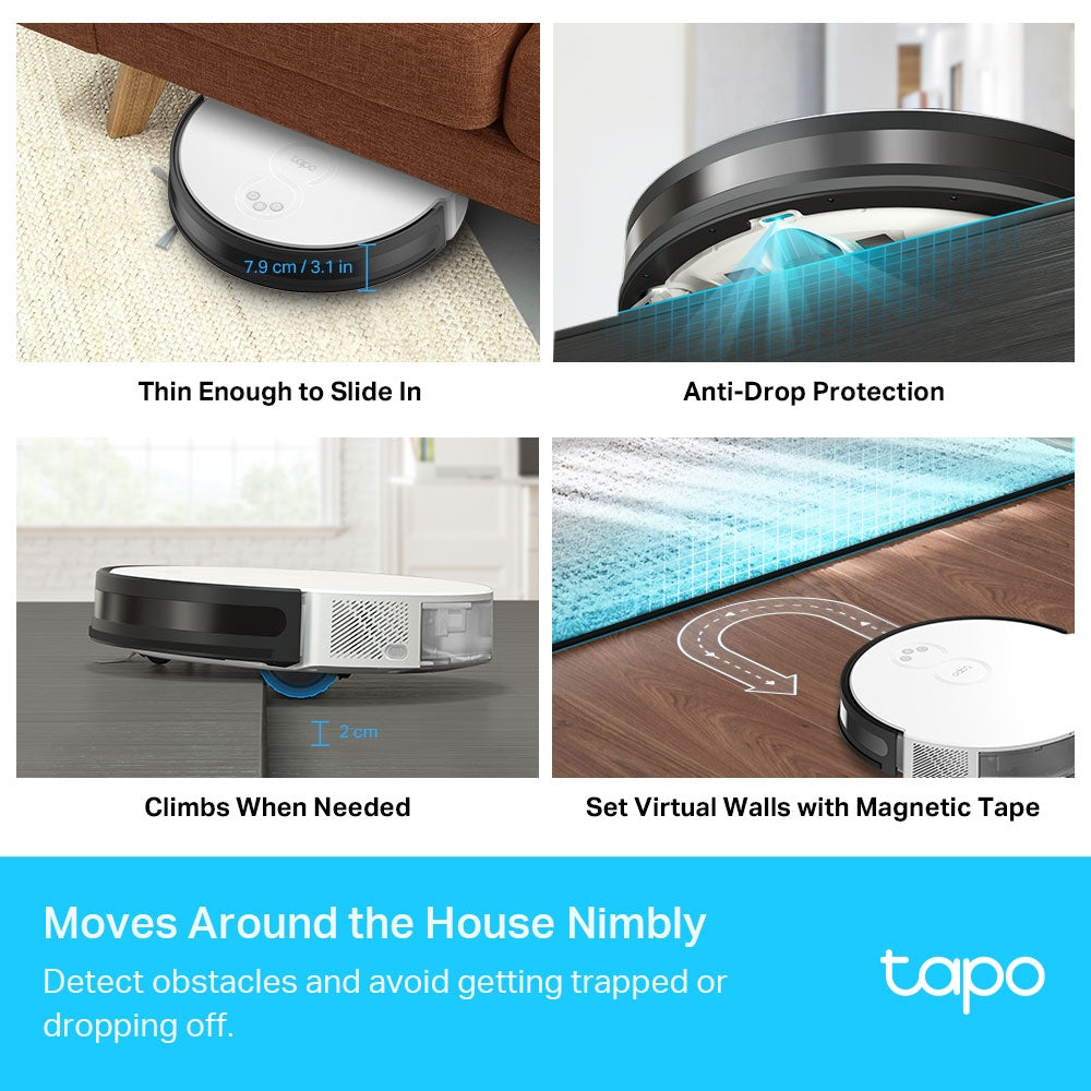 Tapo RV10 Robot Vacuum & Mop – Smart WiFi Cleaning Robot with Vacuum & Mopping Function
