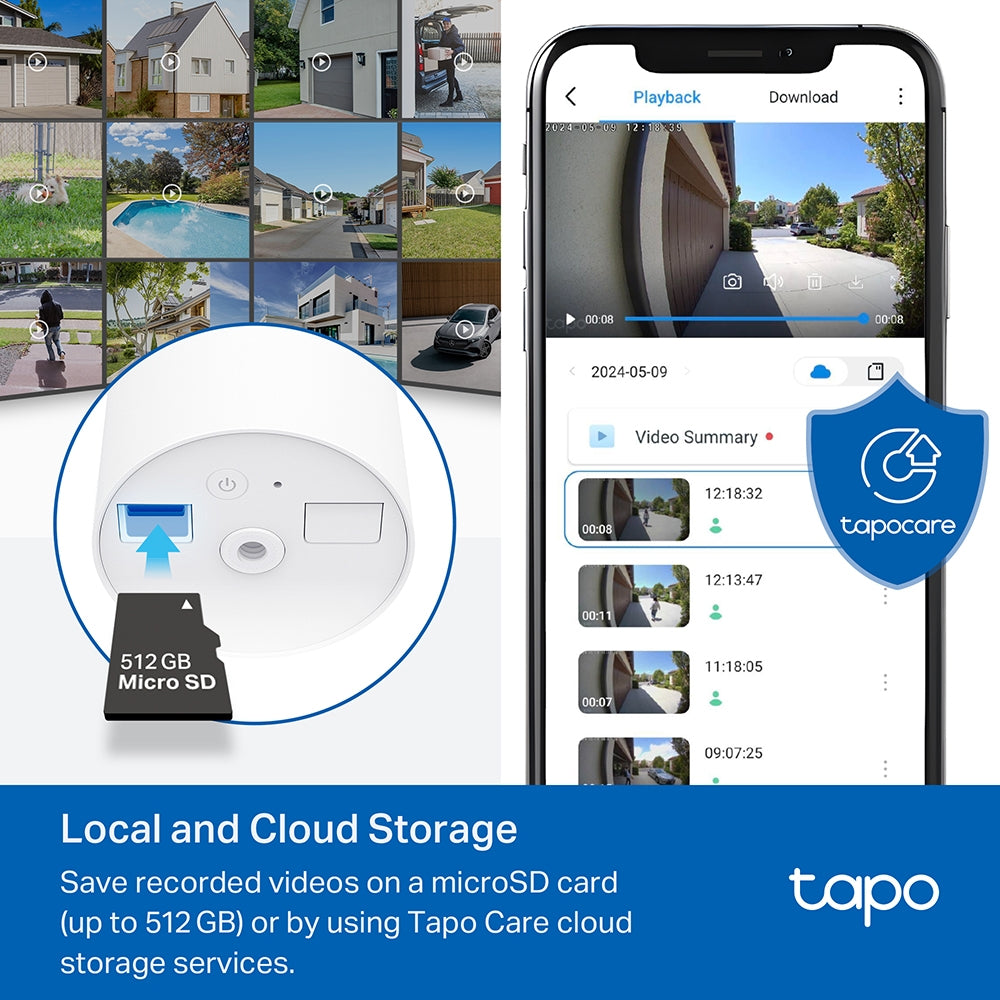 Tapo C402 Smart Wire-Free Indoor/Outdoor Security Camera – 1080p Battery-Powered Wi-Fi