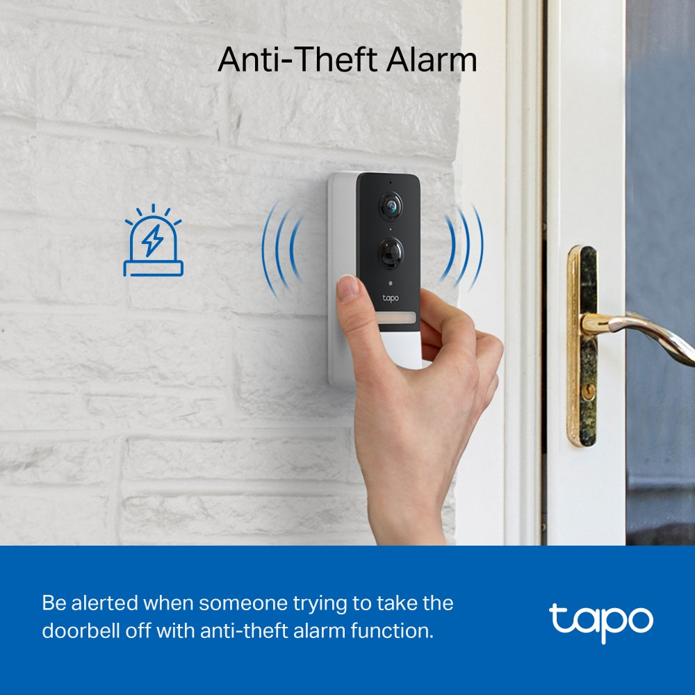Tapo D230S1 Smart Battery Video Doorbell – Wireless Wi-Fi Door Camera with 2K Video & Motion Detection