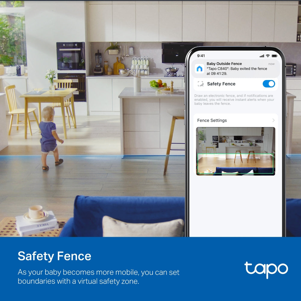 Tapo C840 Dual-Lens Smart Baby Camera – 2K Wi-Fi Baby Monitor with Motion Tracking & Night Vision