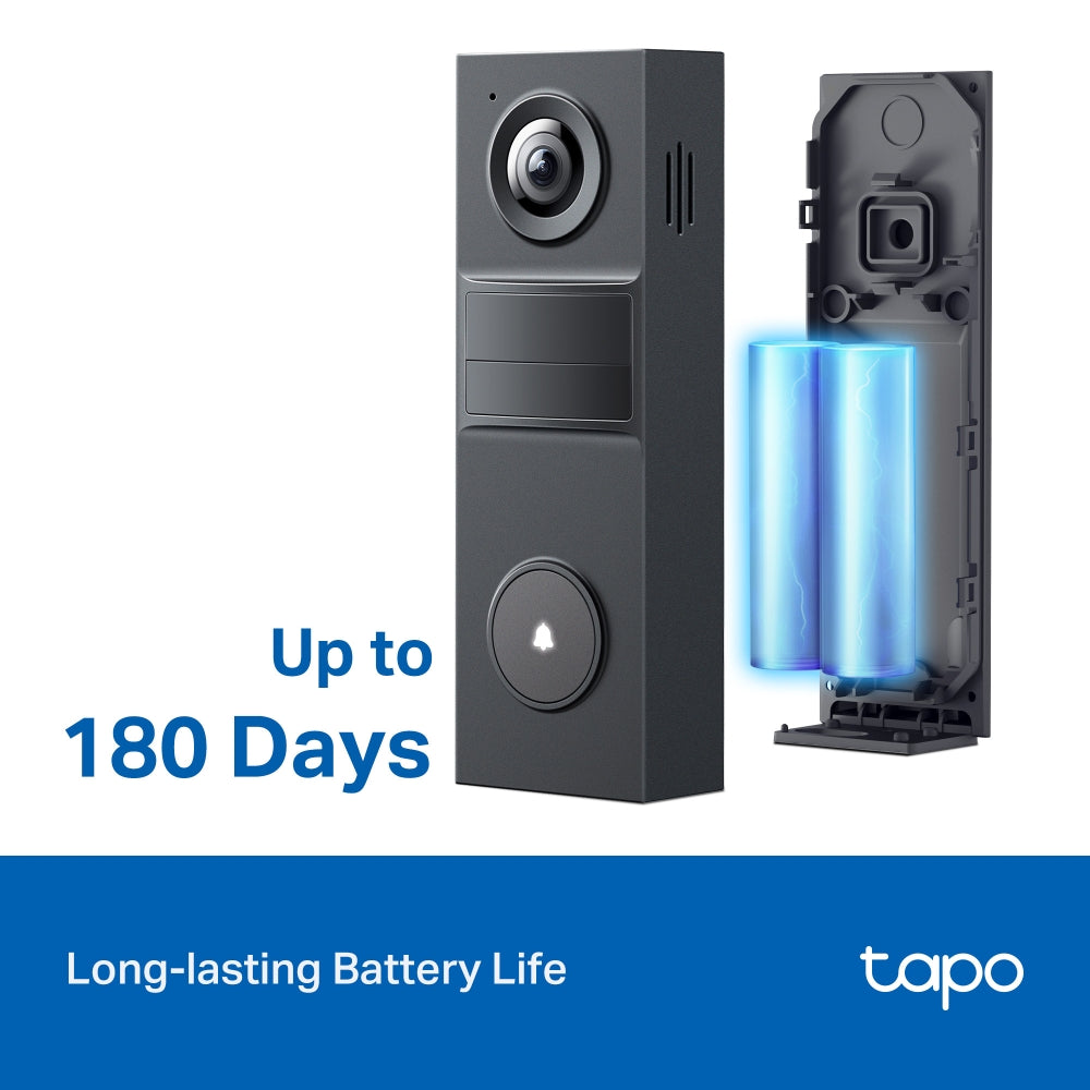 Tapo D205 2K Battery Video Doorbell – Wireless Smart Wi-Fi Door Camera with Motion Detection & App Alerts