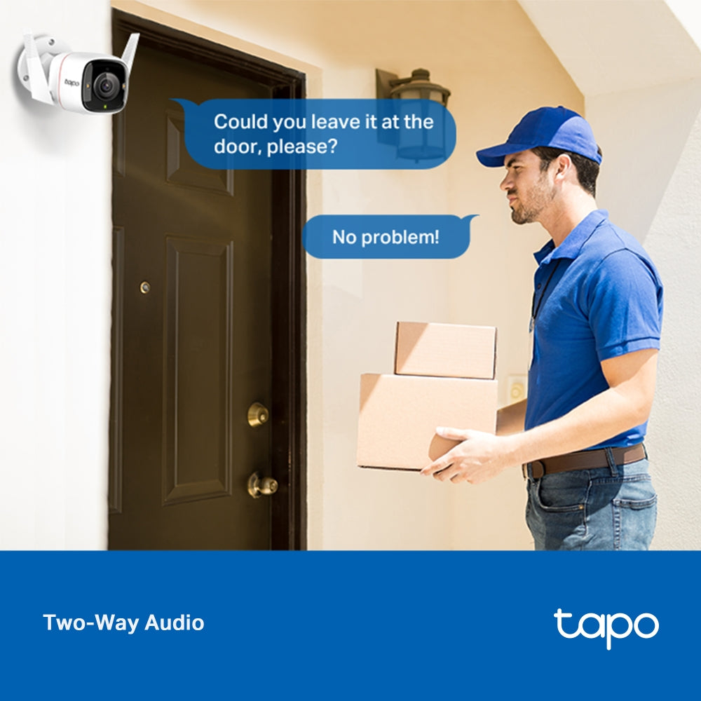 Tapo C320WS Outdoor Security Wi-Fi Camera – 2K QHD Night Vision Waterproof Surveillance Camera