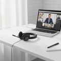 Creative HS-720 V2 USB on-ear headset with noise-cancelling microphone, lightweight design, and plug-and-play USB connectivity for work and online communication
