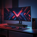 Creative Sound BlasterX Katana 2.1 gaming soundbar with subwoofer, Dolby Digital decoding, RGB lighting, and 150W peak output for immersive gaming and entertainment audio