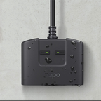 Tapo P400M smart WiFi outdoor plug with dual outlets and weather-resistant design for outdoor smart home control