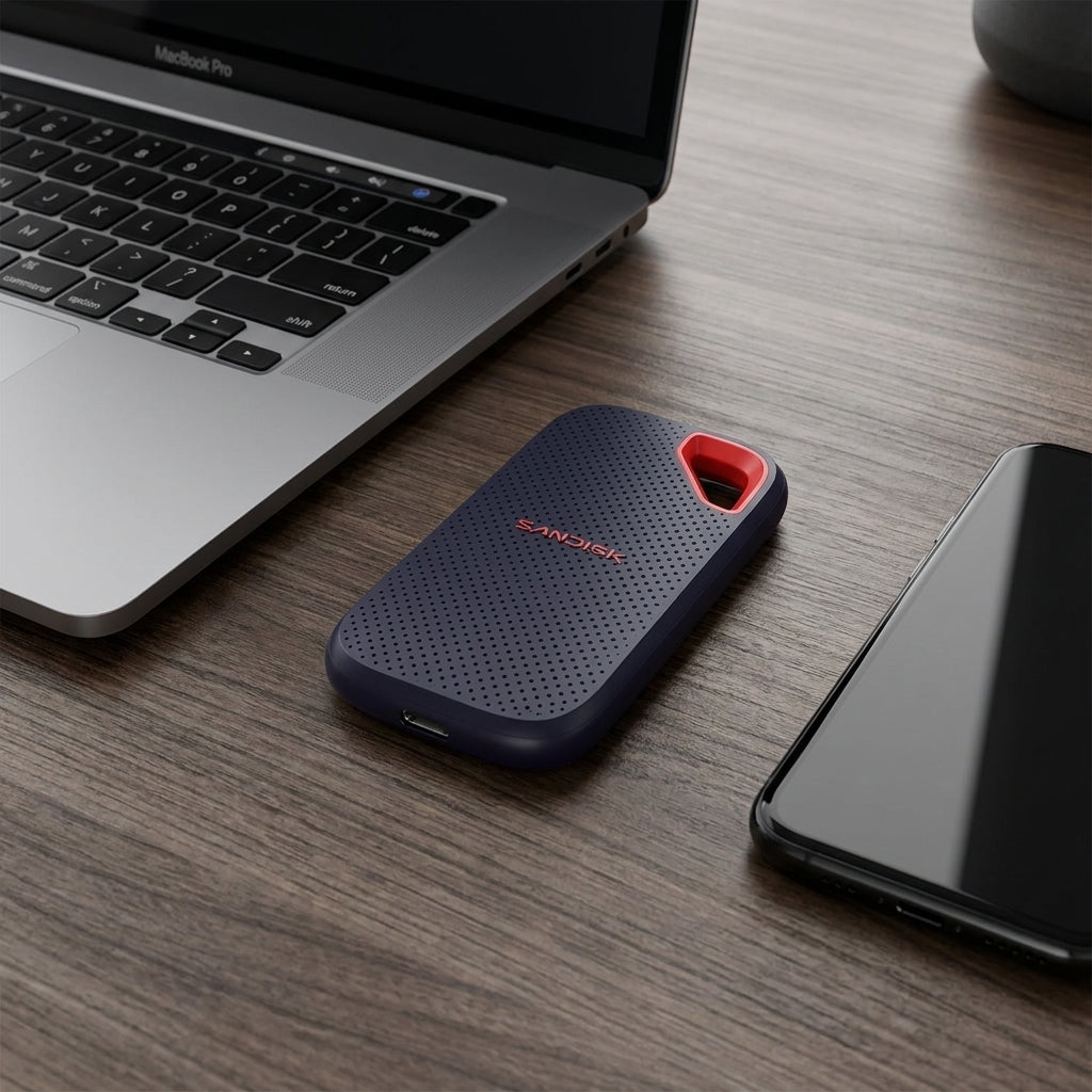 SANDISK® Extreme Portable SSD V3 – Up to 2000MB/s External SSD with IP65 Water & Dust Resistance for PC, Mac & Creative Storage
