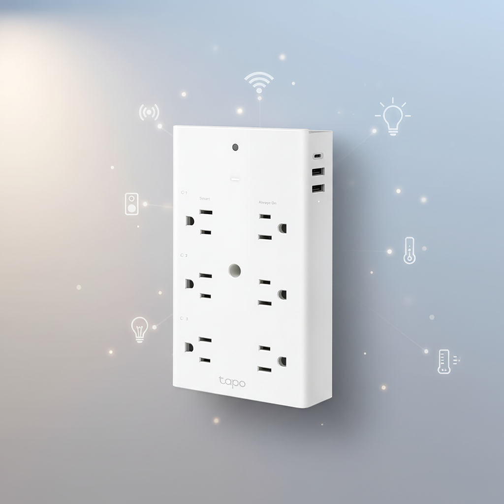 TP-Link Tapo P306 Smart Wi-Fi Outlet Extender – Multi Socket Power Strip with App & Voice Control