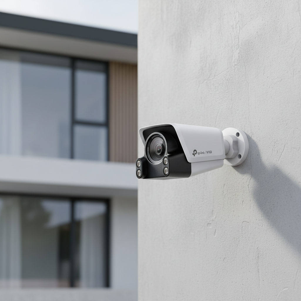 TP-Link VIGI C340S outdoor ColorPro bullet camera mounted on building wall.

4mm 6mm