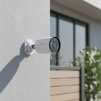 TP-Link VIGI C345 outdoor bullet camera mounted on building wall in sharp focus.

2.8mm 4mm 6mm
