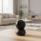 Tapo C211 2K WiFi home camera monitoring living room with motion tracking