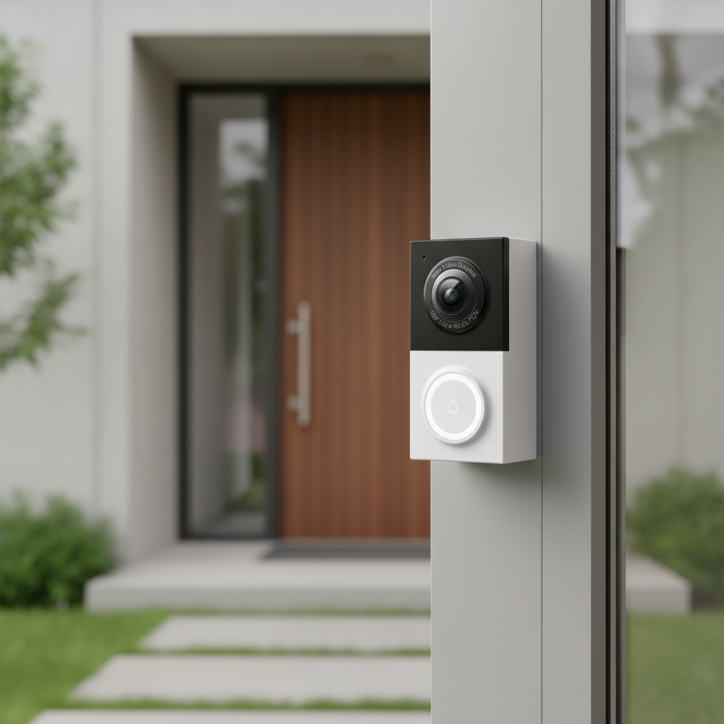 Tapo D130 2K wired door camera showing visitor head to toe view